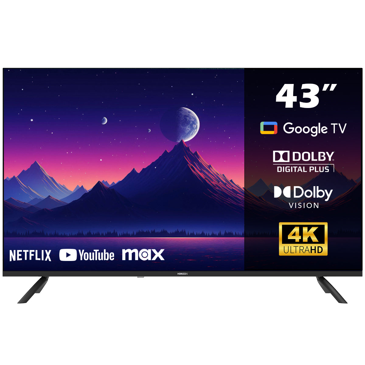 Horizon Smart TV - 4K ULTRA HD LED Televisie - XT Line - Google TV WiFi - Voice Assistant - Frameless