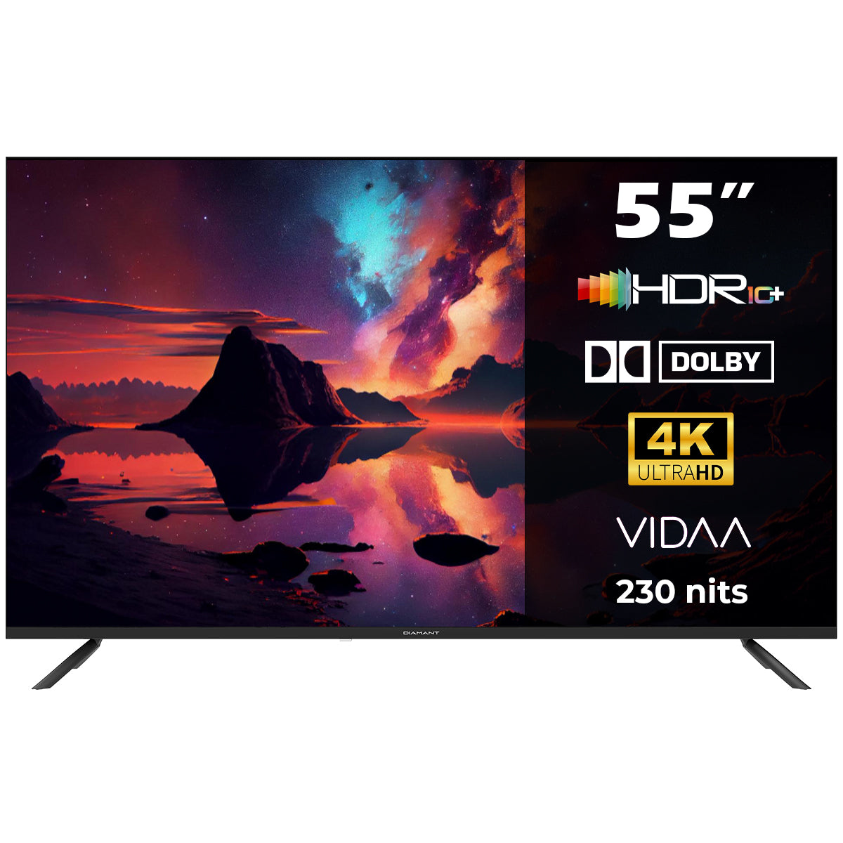 Horizon Smart TV - 4K LED Televisie - Diamant Serie ULTRA HD - WiFi - Netflix - Frameless