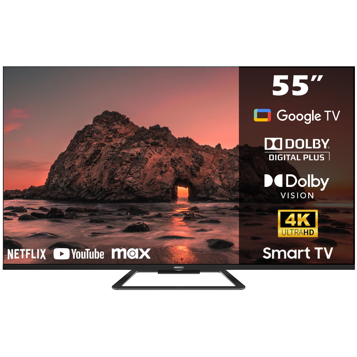 Horizon Smart TV - 4K ULTRA HD QLED Televisie - XT Line - Google TV - Voice Assistant - Frameless