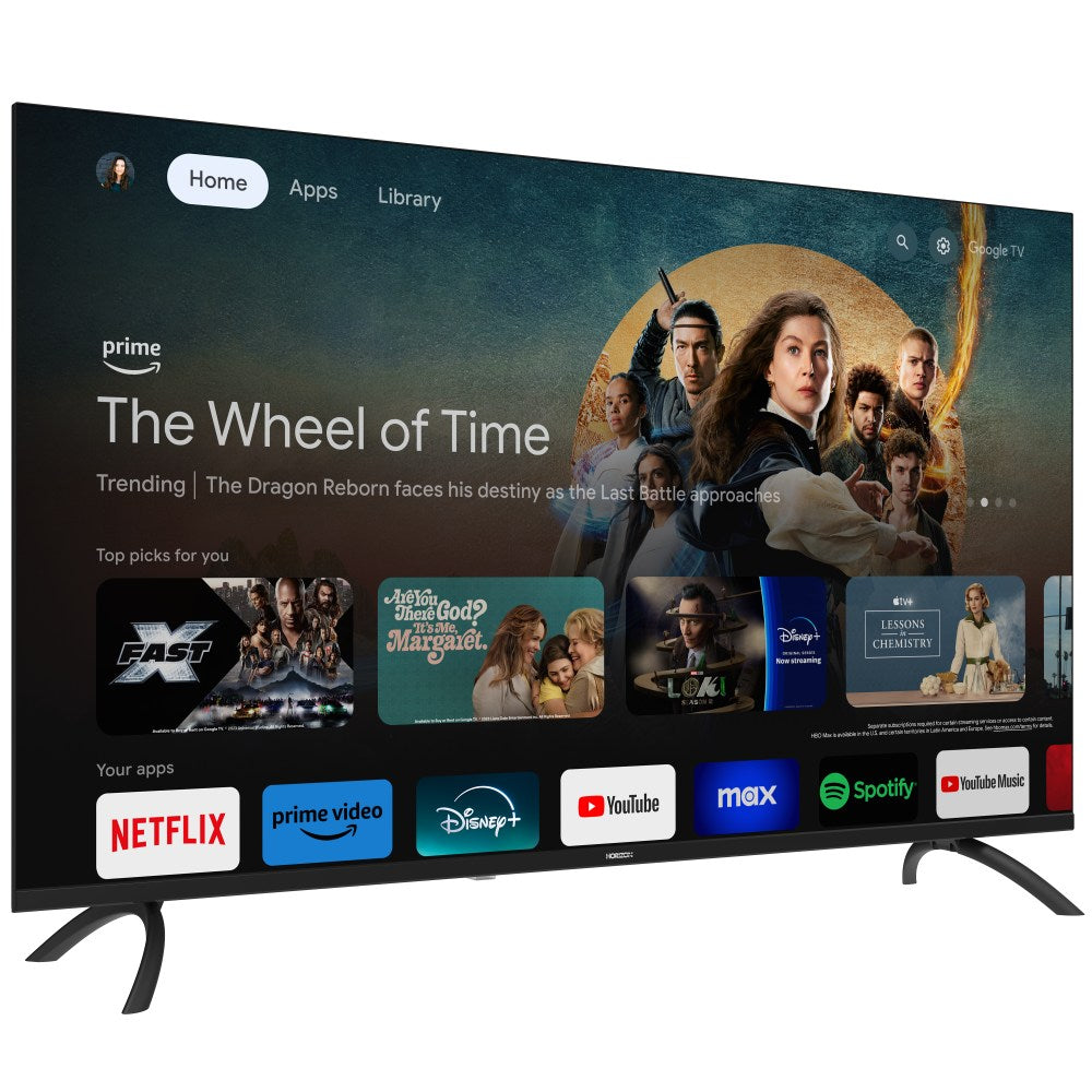 Horizon 32-Inch 2K HD LED Google TV - Android Smart TV - Wi-Fi & Bluetooth - Spraakbediening - Frameless - 5 Jaar Garantie