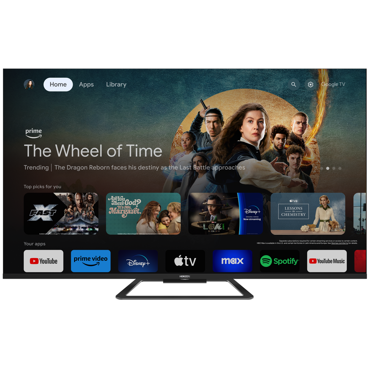 Horizon Smart TV - 4K ULTRA HD QLED Televisie - XT Line - Google TV - Voice Assistant - Frameless