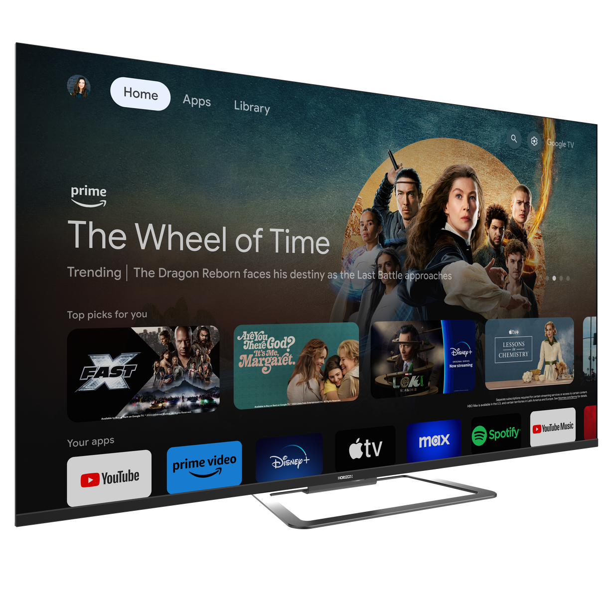 Horizon Smart TV - 4K ULTRA HD QLED Televisie - XT Line - Google TV - Voice Assistant - Frameless
