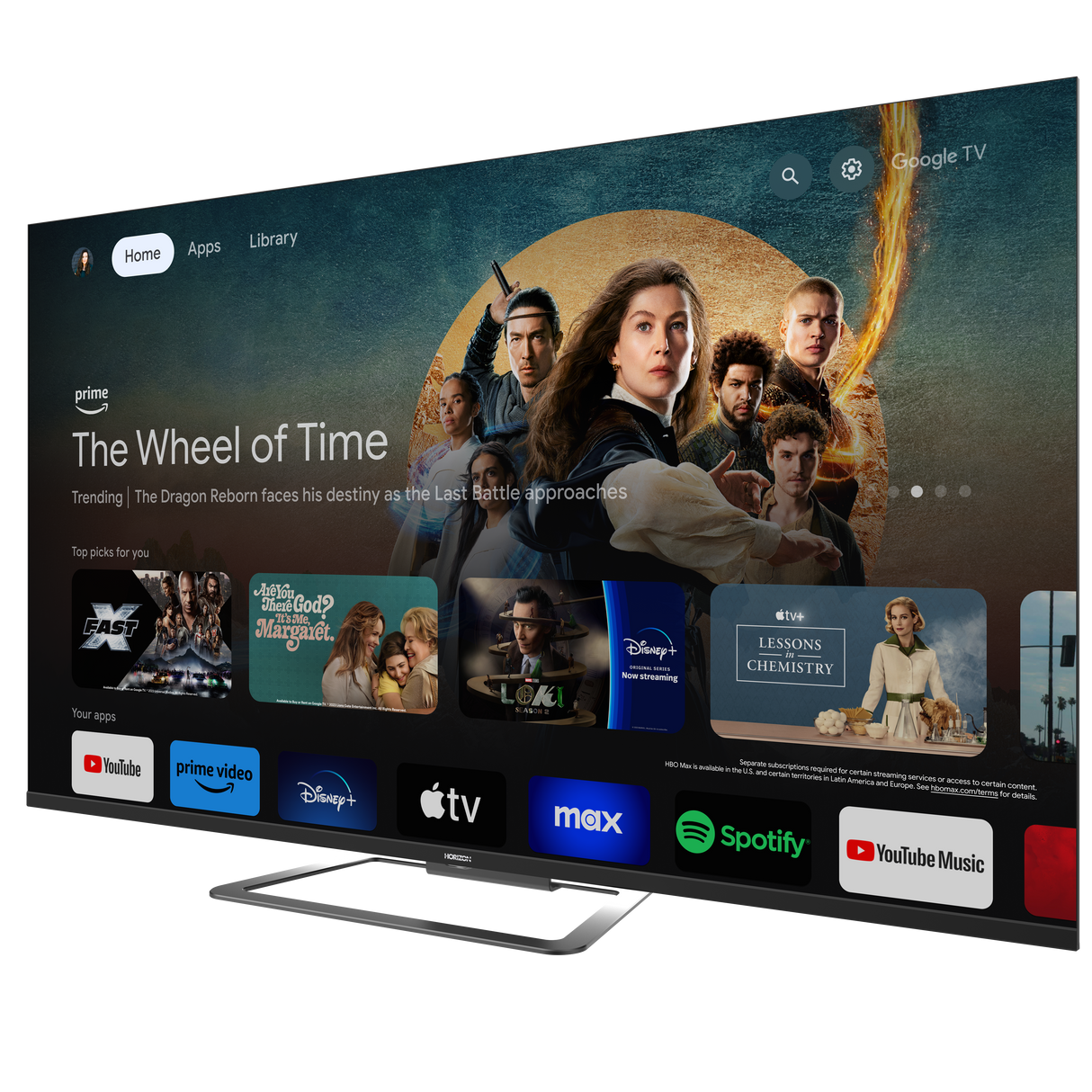 Horizon Smart TV - 4K ULTRA HD QLED Televisie - XT Line - Google TV - Voice Assistant - Frameless