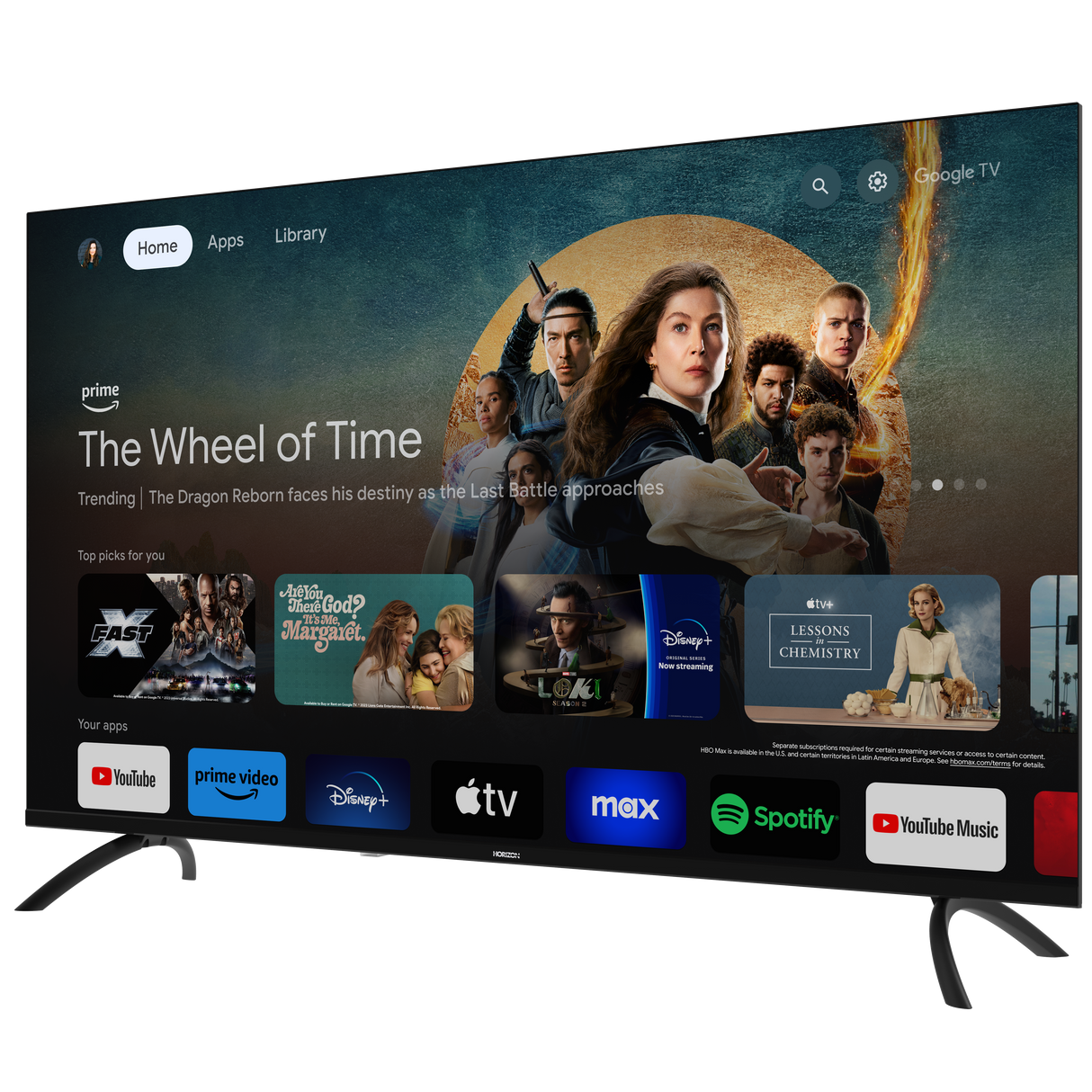 Horizon Smart TV - 4K ULTRA HD LED Televisie - XT Line - Google TV WiFi - Voice Assistant - Frameless