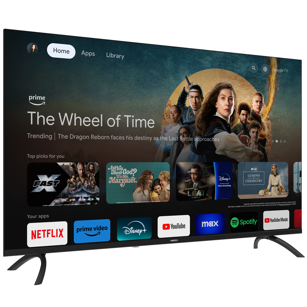 Horizon Smart TV - 4K ULTRA HD LED Televisie - XT Line - Google TV WiFi - Voice Assistant - Frameless