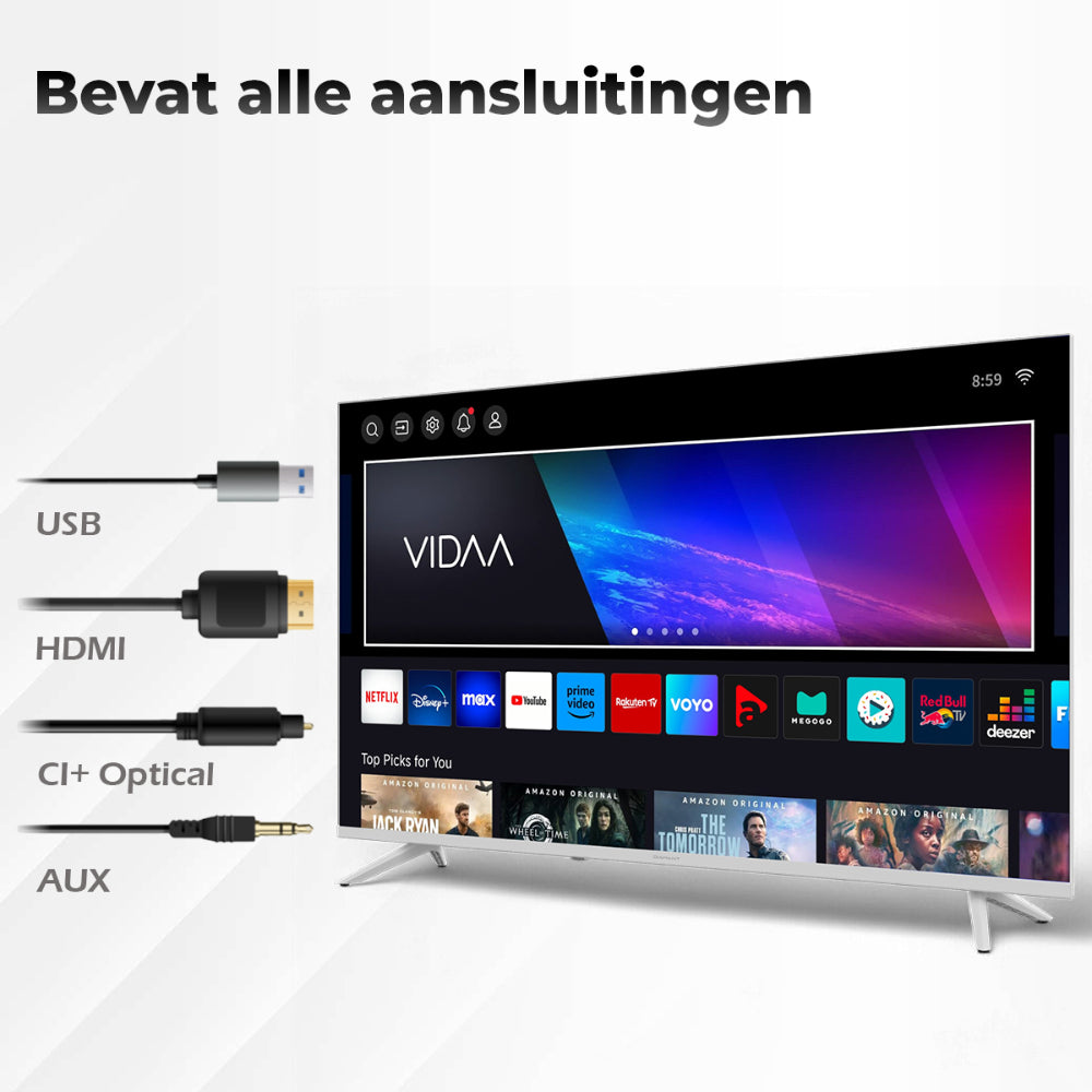 Horizon Smart TV - Full HD LED Televisie - Diamant Serie - WiFi - Netflix - Frameless