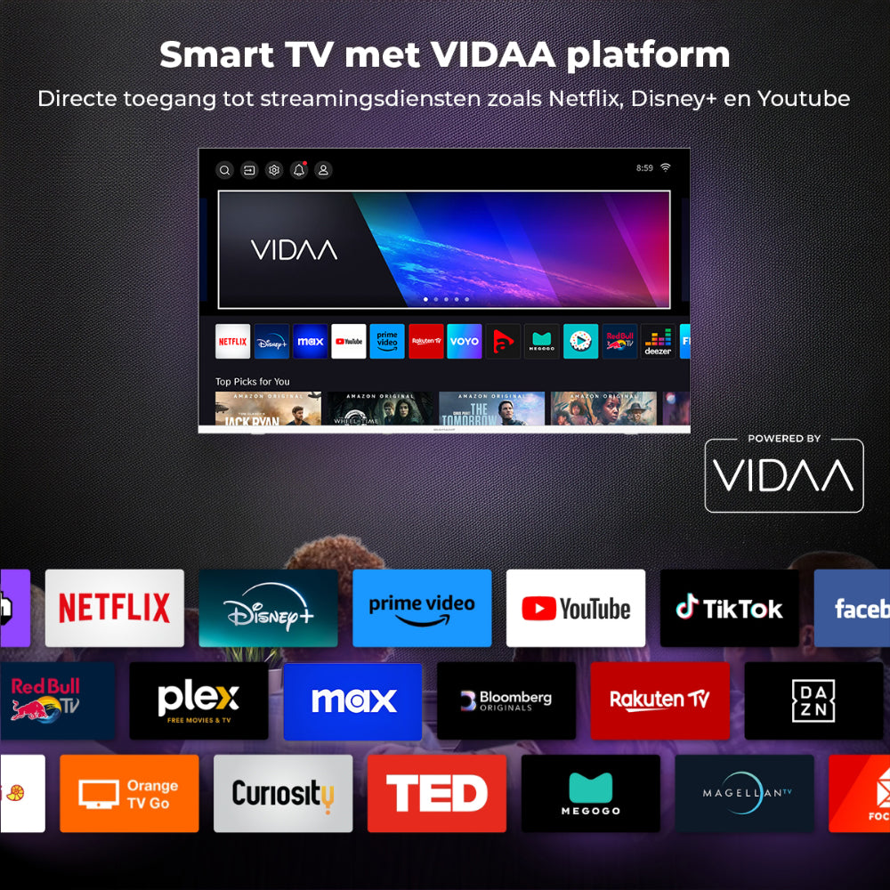 Horizon Smart TV - Full HD LED Televisie - Diamant Serie - WiFi - Netflix - Frameless
